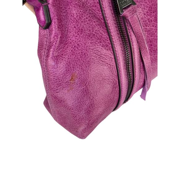Aimee Kestenberg Fuchsia Leather Shoulder Bag - Picture 7 of 10
